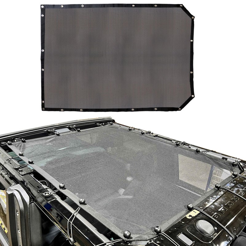 BESTAOO Sunshade for Ford Bronco Accessories 2021 2022 2023 2024 2025 2 Door, Front Mesh Sun Shade Bimini Top Cover for Bronco 2 Door - Blocks UV, Wind, Noise - Image 1